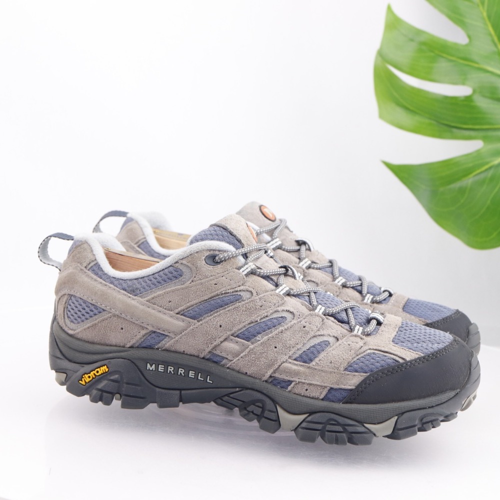Merrell Shoe Womens Moab 2 Hiking Boots Size 9.5 Gray Trail Sneakers Vibram Low